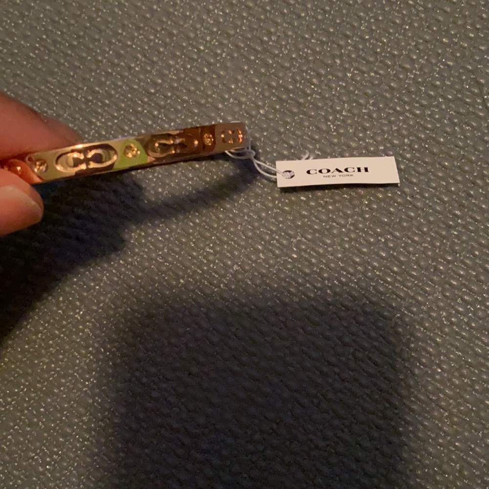Coach Rose-Gold Kissing C Hinged Bangle - Picture 7 of 8